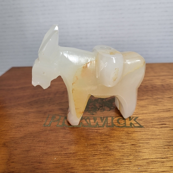 Vintage Carved Stone Onyx Donkey Burro - Picture 5 of 14